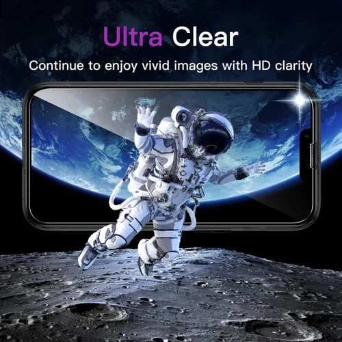 Vista 5 de JETech Funda 5 en 1 para iPhone 13 de 6.1 pulgadas, con 2 protectores de pantalla y 2 protectores de lente de cámara, película de vidrio templado