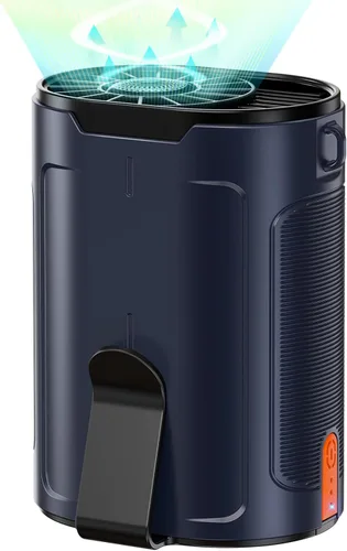 Vista 10 de Ventilador portátil AI 2025 recargable, 4 velocidades 6600 RPM fuerte flujo de aire, ventilador de cintura personal con hasta 25 horas de tiempo