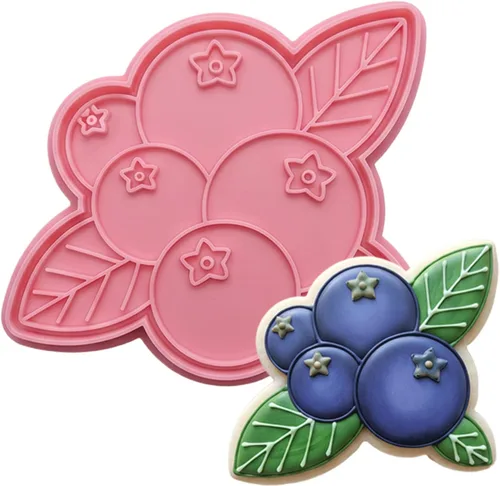 Vista 11 de Apple Cookie Cutters with Embosser Stamp 3D Printed PLA Citrus Fruit Shape 3 Inch Summer Citrus Party Birthday Baking Supplies