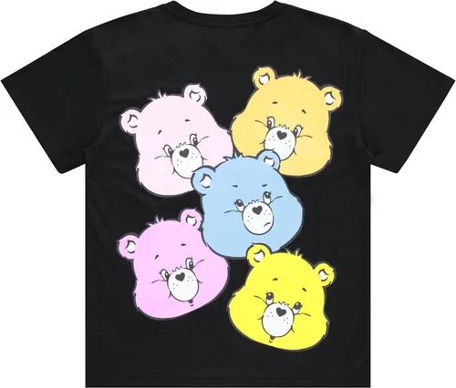 Vista 2 de Care Bears Camisa de moda para mujer - Ropa clásica para mujer - Cheer Friend Funshine Good Luck Tie Dye Tee Negro