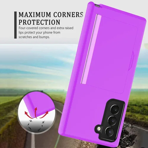 Vista 6 de Asuwish Funda para Samsung Galaxy S23 Plus S23+ 5G con protector de pantalla de vidrio templado y ranura para tarjetero, soporte para celular