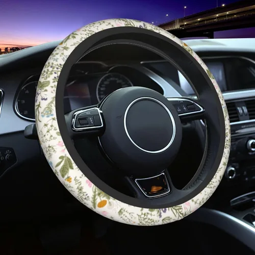 Vista 23 de Funda para volante MINIOZE de ojos malvados azules con luna mágica, accesorios para automóvil, linda para mujeres y niñas, universal de 15 pulgadas
