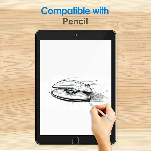 Vista 7 de Paquete de 2 protectores de pantalla para iPad Pro 10.5 Película de vidrio templado transparente resistente a los arañazos compatible con iPad Air