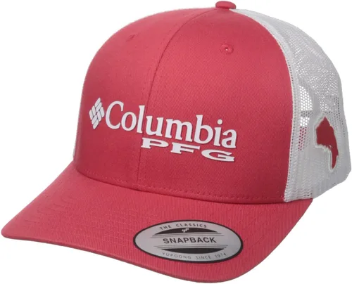Vista 63 de Columbia Gorra de bola de malla Bandera antigua de malva/blanco/pescado