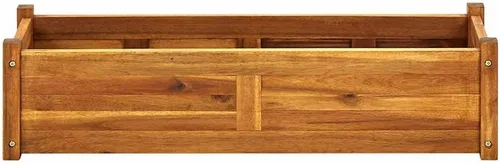 Vista 6 de vidaXL - Cama elevada para jardín, madera de acacia, 39.4 x 11.8 x 9.8 pulgadas