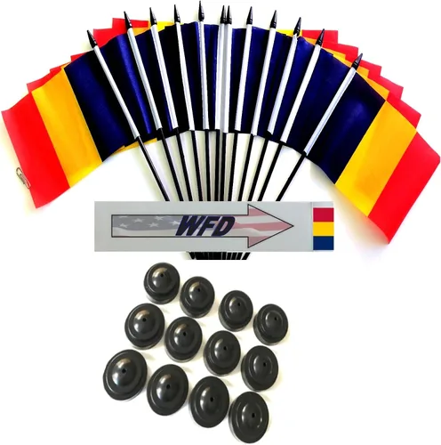 Vista 111 de Paquete de 12 banderas de escritorio de oficina en miniatura de poliéster Afganistán de 4 x 6 pulgadas y pequeñas banderas de mesa, 1 docena de mini