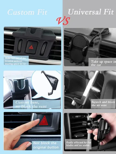 Vista 6 de Soporte de teléfono personalizado (tecnología de sujeción automática) compatible con Nissan Sentra 2020-2025, manos libres de cuna de sujeción
