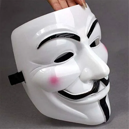 Vista 10 de Diximus - Máscara de V for Vendetta, máscara anónima de Guy Fawkes para Halloween, máscara de hacker