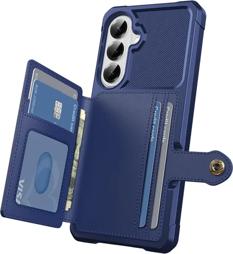 Vista 59 de Funda para Samsung Galaxy S21 Ultra con tarjetero, compatible con soporte magnético para automóvil, resistente a los golpes, resistente, suave, TPU