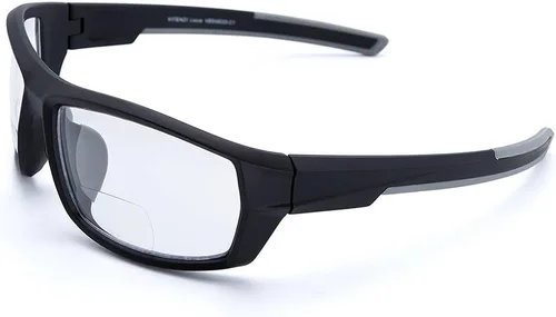 Vista 2 de VITENZI Gafas de seguridad bifocales con lectores envolventes para deportes de seguridad Lecce Negro