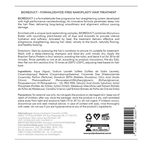 Vista 5 de Tyrrel Professional Nanoplastia - Tratamiento capilar con queratina brasileña, sin formaldehído, 16.9 fl oz, 16.9 fl oz
