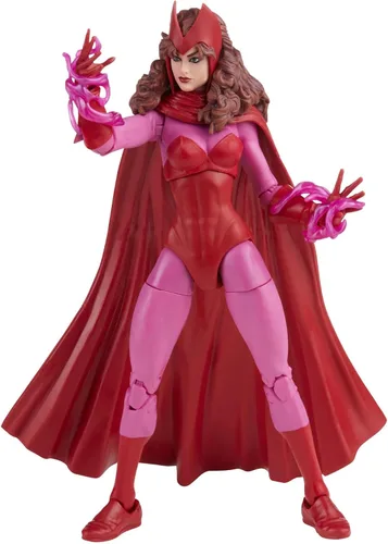 Vista 3 de Marvel Legends Series Scarlet Witch - Figura de acción de embalaje retro de 6 pulgadas, 4 accesorios