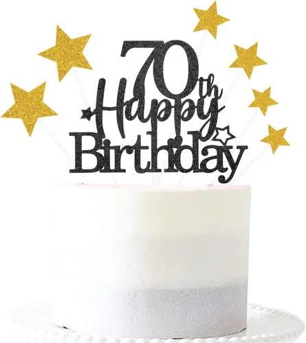 Vista 51 de Decoración brillante para tarta de primer cumpleaños feliz con estrella, adornos personalizados para tarta de 1 cumpleaños, decoraciones de fiesta