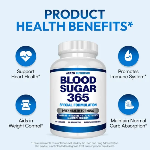 Vista 3 de BioScience Nutrition Suplemento de apoyo del azúcar en la sangre, de 20 hierbas y miltivitaminas con alfalipoico y canela
