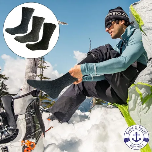 Vista 6 de Yacht & Smith Calcetines térmicos de algodón, para hombre, calcetines gruesos cálidos, a granel