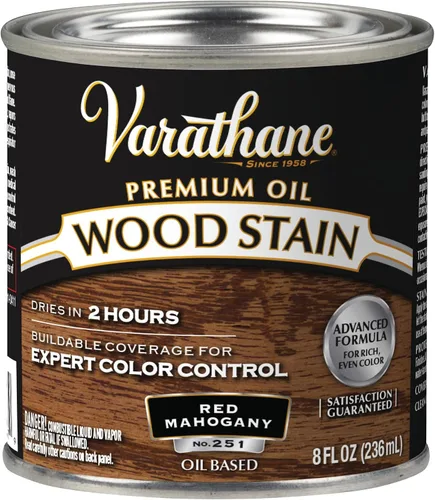 Vista 38 de 1 cuarto de galón Rust-Oleum Brands 211728H Gunstock Varathane - Tinte para madera interior a base de aceite (paquete de 2)