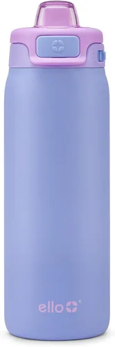 Vista 21 de Ello Pop & Fill Botella de agua de acero inoxidable para niños de 12 onzas con tapa de llenado rápido Botella libre de BPA con aislamiento al