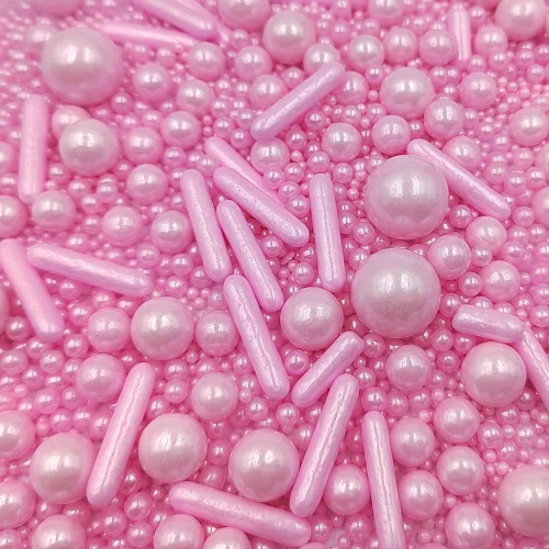 Vista 5 de Gránulos de Azúcar de Perlas Negras Comestibles Caramelos Mezcla de Tamaños para Hornear Decoraciones Comestibles para Pasteles Coberturas