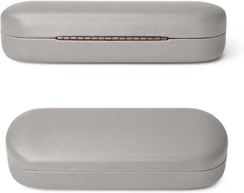 Vista 8 de Oplee Estuche rígido para lentes con paño de microfibra gris