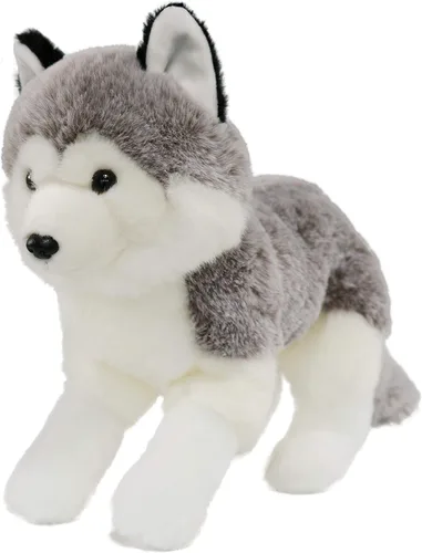 Vista 5 de Ice King Bear Peluche realista de Husky siberiano, juguete de peluche, 13 pulgadas de longitud (original)