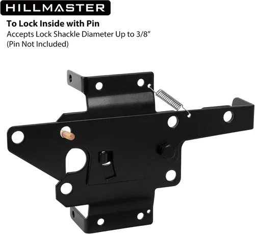 Vista 5 de HILLMASTER Pestillo de puerta de alta resistencia autobloqueante para valla de madera, cerradura de puerta automática de gravedad de montaje
