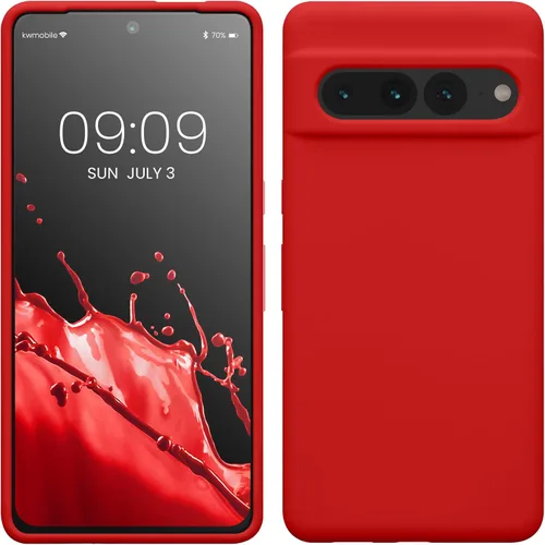 Vista 48 de kwmobile Funda compatible con Google Pixel 7 Pro - Funda de silicona TPU con acabado suave - Piedra antigua