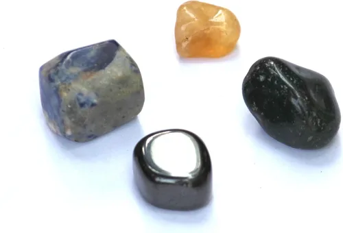 Vista 19 de Jet Authentic - Colección única de piedras pulidas de apatita + hematita + vasonita + shungita + citrino para resolver problemas de salud y Artritis