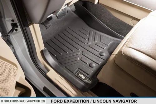 Vista 2 de SMARTLINER Alfombrillas de piso Juego de revestimientos de 3 filas Compatible con Ford Expedition 2011-2017