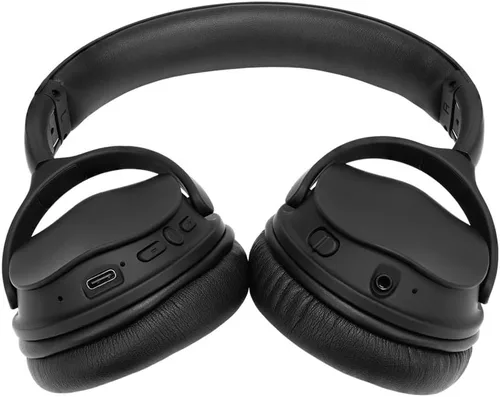 Vista 4 de Monoprice Auriculares inalámbricos sobre la oreja: cancelación activa de ruido (ANC) Bluetooth 5.0, tiempo de reproducción extendido, audio Qualcomm