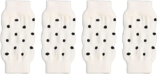 Vista 6 de Dog Elbow Protector, 4PCS Pet Leg Sleeves Knitted Leg Support Wraps with Polka Dot Design for Small Medium Dogs (S)