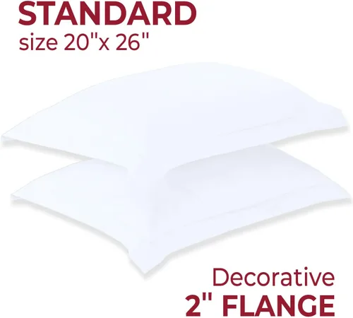 Vista 2 de Mellanni Juego de fundas de almohada, 2 piezas, colección icónica, fundas de almohada decorativas, suaves, refrescantes, resistentes a las arrugas