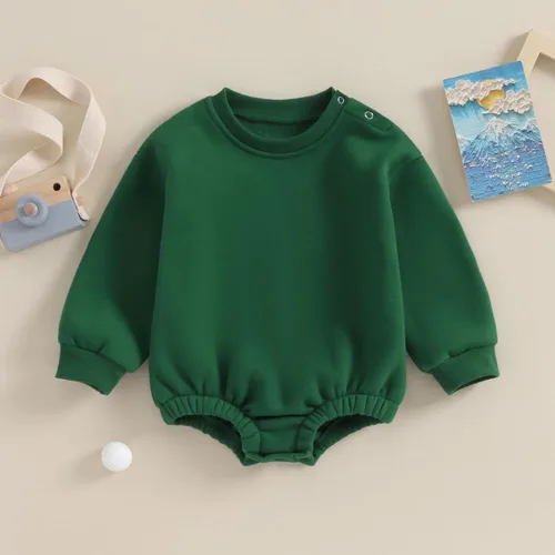Vista 2 de Ehfomius Sudadera de gran tamaño para bebé niño y niña, suéter grueso de manga larga, suéter sin botones, ropa cálida de invierno