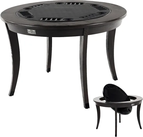 Vista 7 de Barrington Poker - Mesas de Póquer Plegables de Múltiples Estilos y Tableros de Mesa de Póquer/Colección de Mesa de Comedor, Mesas con Rieles