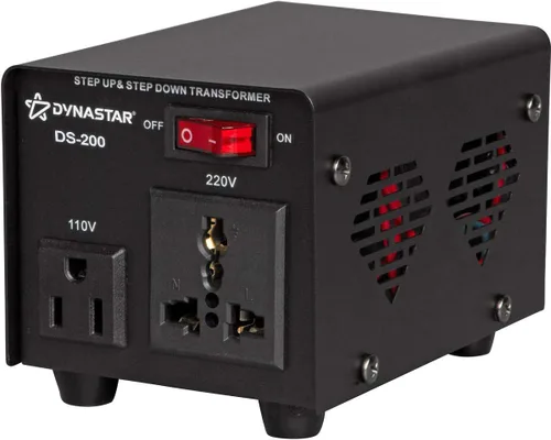 Vista 3 de Dynastar conversor y transformador de voltaje hacia arriba y hacia abajo 110-220 a 220-240 voltios; resistente, bobina extra durable