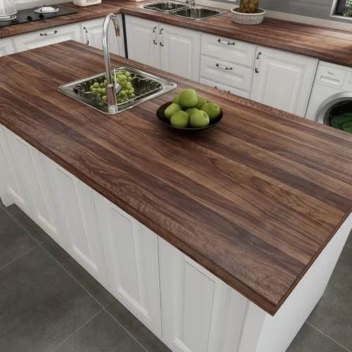 Vista 2 de Decotalk Papel de Contacto de Madera Papel de Contacto con Veta de Madera para Encimeras Vinilo para Encimeras de Madera de Nogal Papel Tapiz