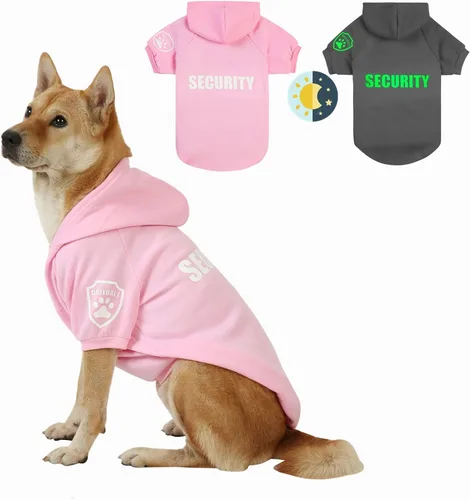 Vista 10 de Sudadera de seguridad con estampados que brillan en la oscuridad DAJIDALI - Ropa para perros - Sudadera de invierno - Chaqueta de suéter abrigada
