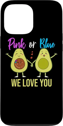 Vista 24 de Pink Or Blue Parents Gender Reveal Baby Shower Party Avocado Case for iPhone 17