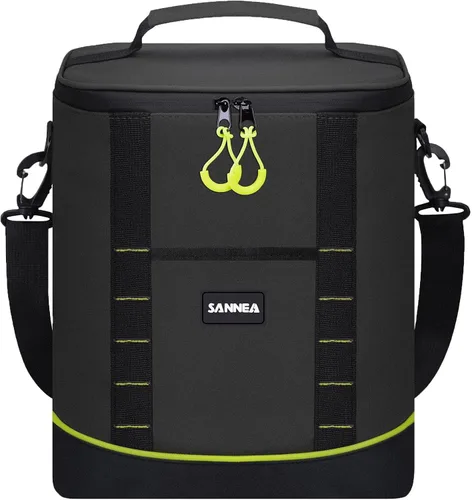 Vista 16 de Backpack Cooler Insulated Leakproof, Soft Cooler Backpack for Beach Beige - Negro - Marrón-01