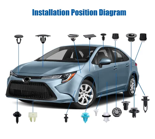 Vista 5 de 259 piezas compatibles con Lexus & Camry Corolla Corolla Interior y Exterior Retenedor Clip Clip Surtido