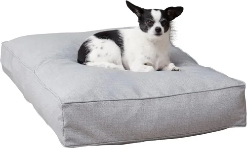 Vista 10 de Casey - Cama rectangular para perros (36 x 24 pulgadas) de mezclilla para interiores y exteriores, estilo almohada