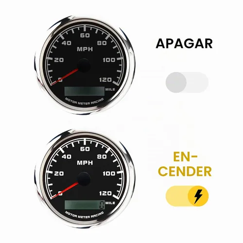 Vista 2 de MOTOR METER RACING - Juego de medidores para motores clásicos (juego de 6 medidores)