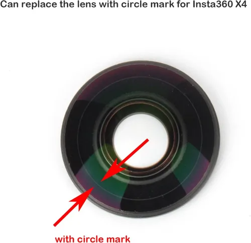 Vista 3 de Lente de cámara de repuesto para cámara de acción Insta360 X4 Accesorios de pieza de reparación