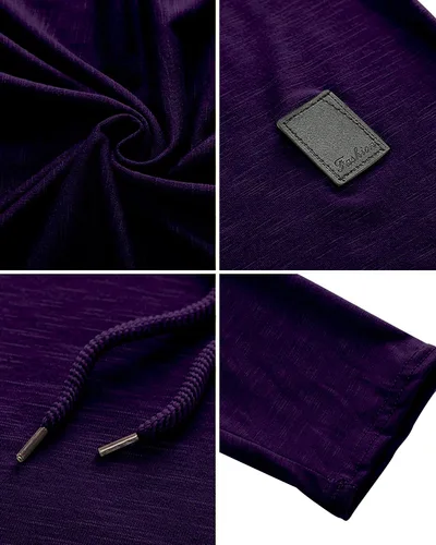 Vista 5 de Moderna sudadera deportiva de vellón con capucha, para hombres, jersey de lana unicolor sin botones.
