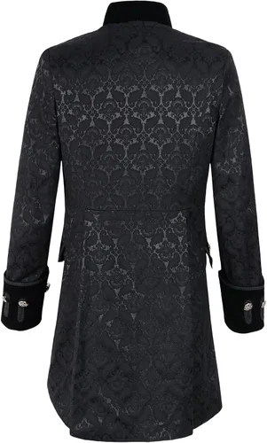 Vista 2 de Mens Velvet Goth Steampunk Victorian Frock Coat