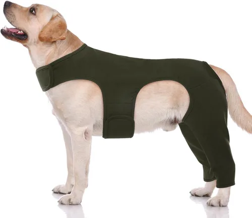 Vista 16 de ROZKITCH Manga para Perro para Patas Traseras, Manga para Mascotas para Evitar que el Perro Lame Heridas, Protector de Codo, Traje de Recuperación