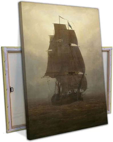 Vista 2 de QUNYAAE Póster de arte en lienzo con diseño de barco pirata, diseño de barco pirata, arte de pared y decoración moderna de dormitorio familiar
