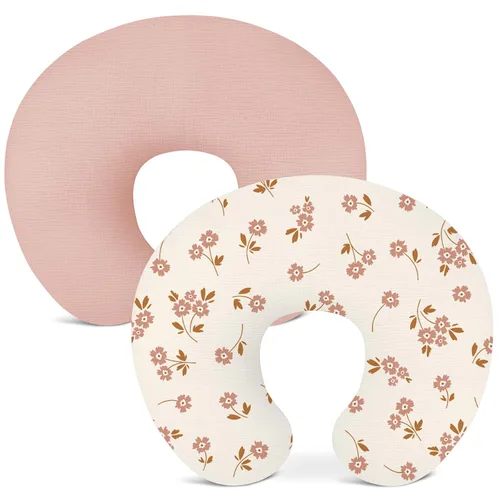 Vista 28 de Fundas de almohada de lactancia, funda de muselina para almohadas de lactancia, cómodas para bebés niñas y niños (beige)