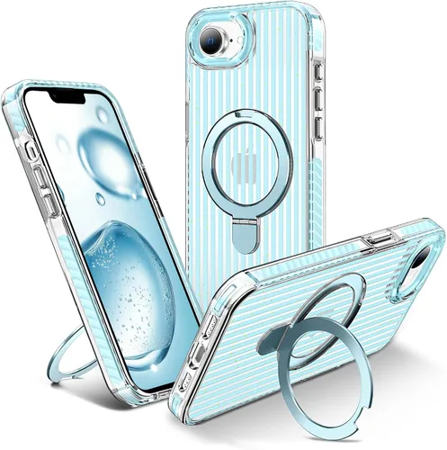 Vista 146 de Funda para iPhone 11 con soporte giratorio de 360°, color negro