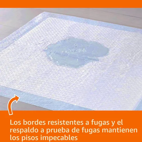 Vista 3 de Amazon Basics Almohadillas perfumadas para orinar para perros y cachorros, 5 capas a prueba de fugas, superabsorbentes, superficie de secado rápido