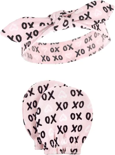 Vista 124 de Hudson Baby Conjunto de diadema de algodón y manoplas para rascar para bebé